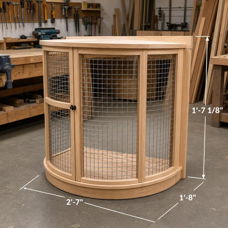 DIY DIY Window Catio Plans PDF, Curved Cat Enclosure Build Guide, Small Outdoor Cat House & Cage Blueprint, Digital Download Woodworking Blueprint - Step-by-Step Plan thumbnail 2