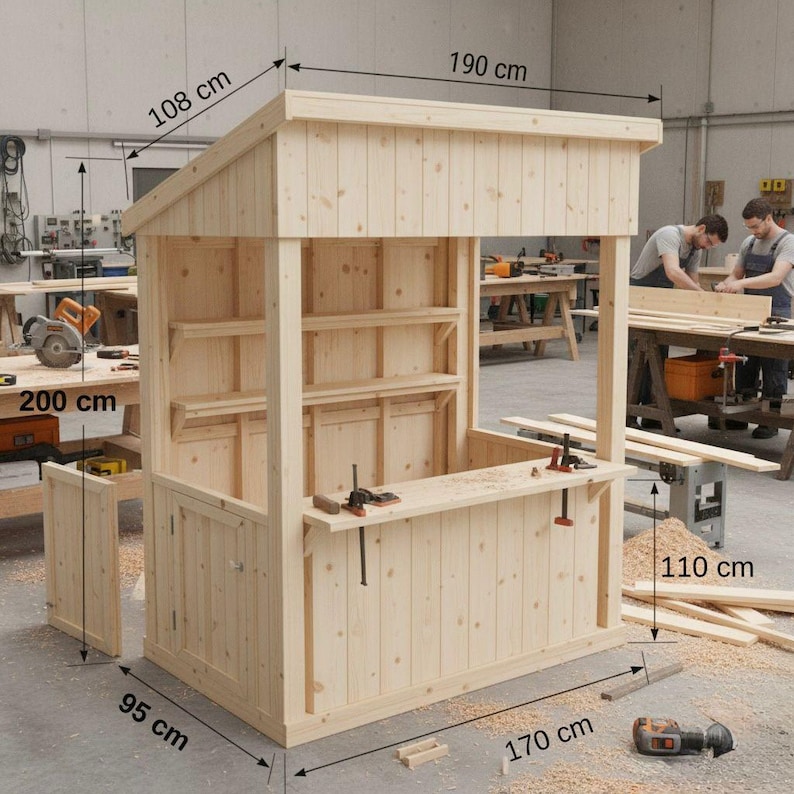 DIY DIY Farm Stand Plans: Portable Market Cart (PDF Download) Woodworking Blueprint - Step-by-Step Plan thumbnail 6