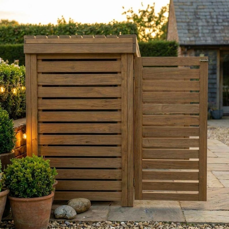 DIY Triple Wheelie Bin Storage Plans | Wooden Trash Can Enclosure Blueprint (PDF Download) Woodworking Blueprint - Step-by-Step Plan thumbnail 5