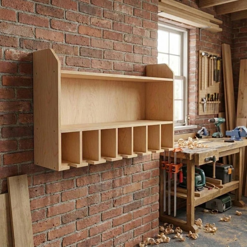 DIY DIY Cordless Drill Storage Organizer Plans PDF | Power Tool Rack Blueprint | Battery Charging Station | Garage Workshop Shelf Woodworking Blueprint - Step-by-Step Plan thumbnail 1