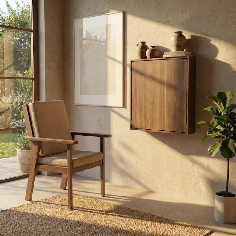 DIY DIY Murphy Desk Plans: Wall Mounted Fold Down Table with Storage (PDF Download) Woodworking Blueprint - Step-by-Step Plan thumbnail 6