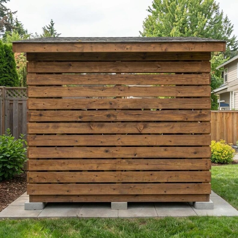 DIY Modern Firewood Shed Plan | 8x10 Lean-To Wood Storage PDF Download Woodworking Blueprint - Step-by-Step Plan thumbnail 5