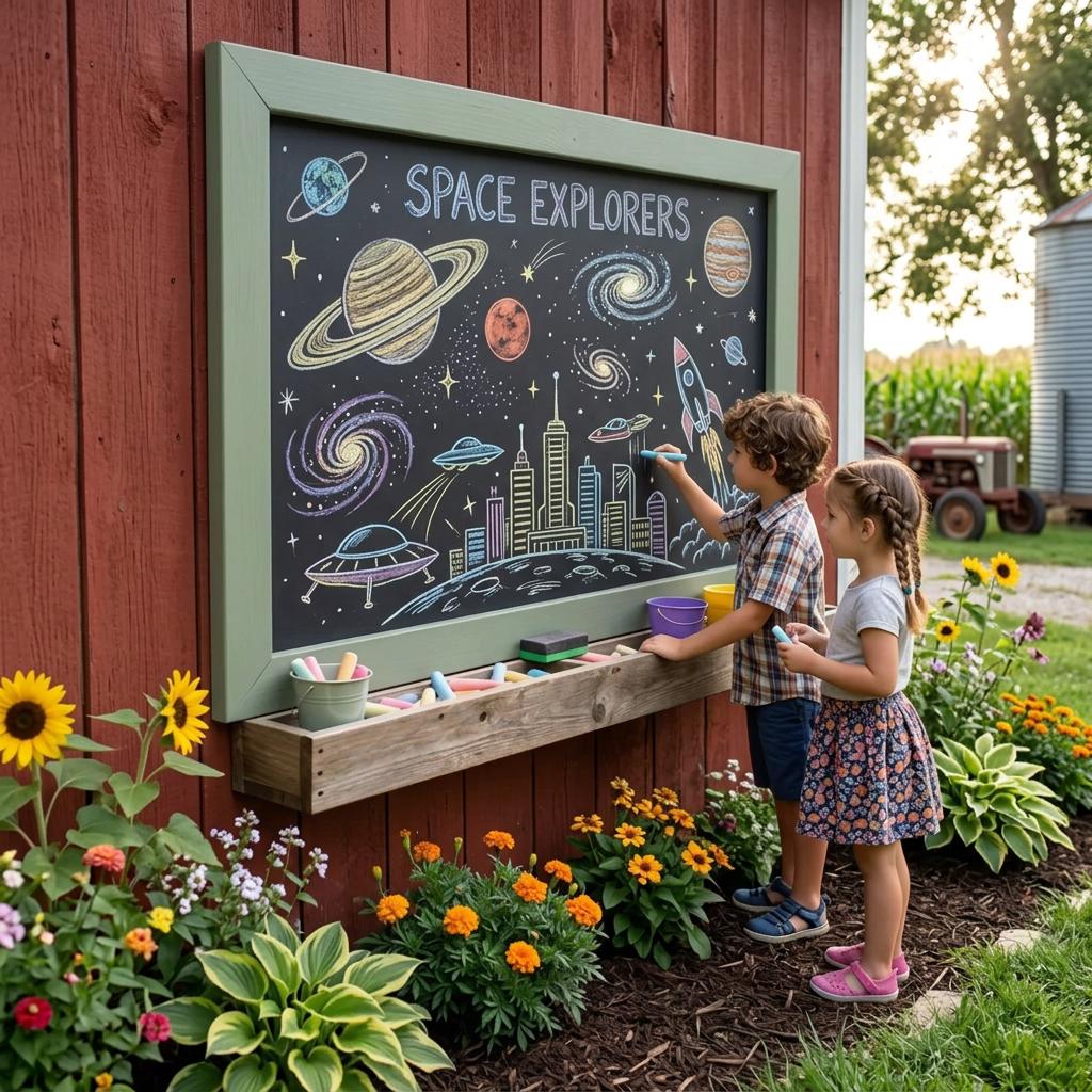 Outdoor Wooden Chalkboard Plans | Backyard Kids Art Station (PDF Download)