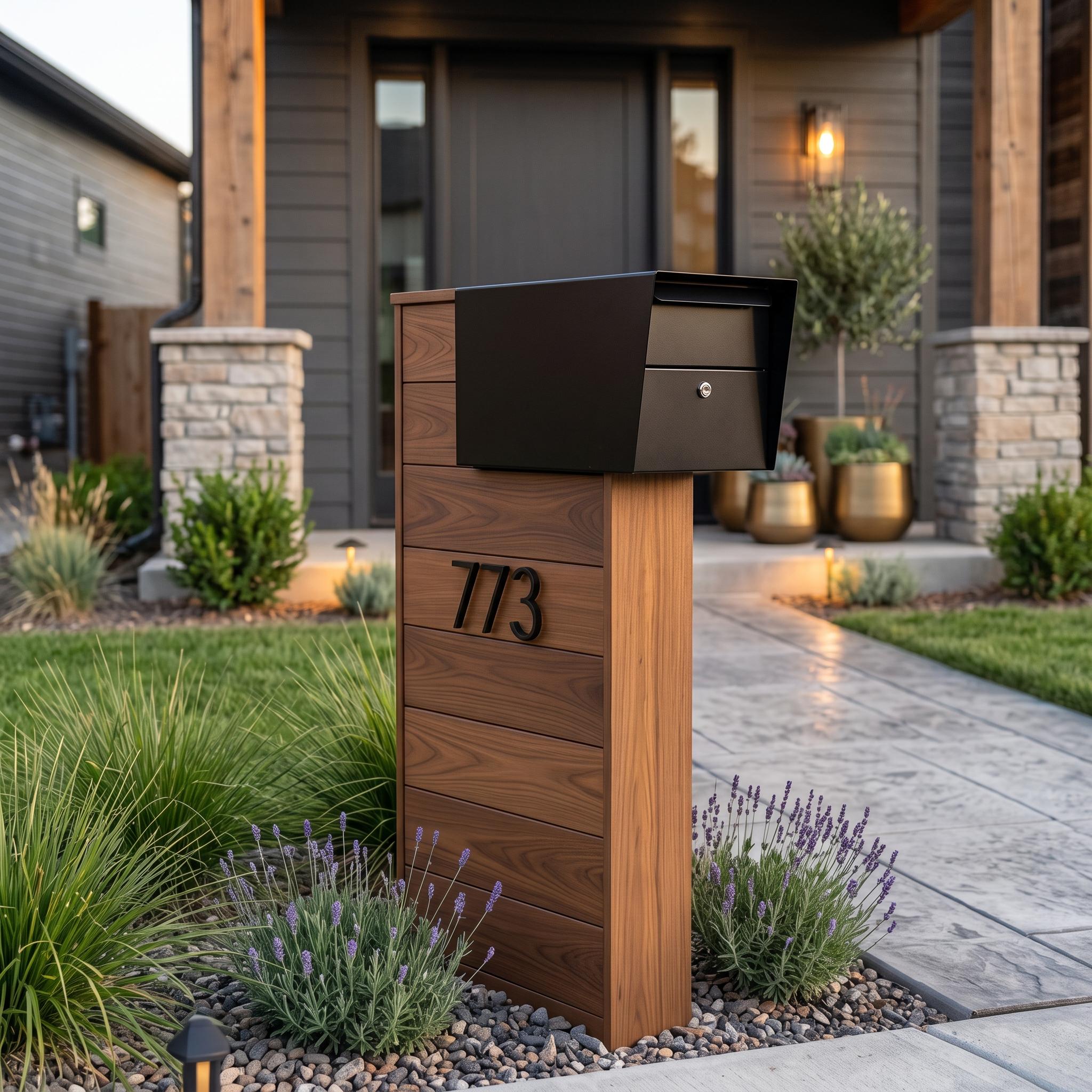 DIY Modern Mailbox Post Plans | Wooden Mailbox Stand PDF | Curb Appeal Build Guide