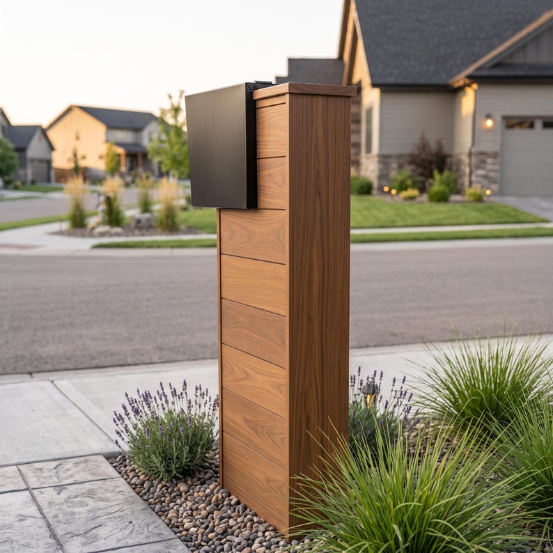 DIY DIY Modern Mailbox Post Plans | Wooden Mailbox Stand PDF | Curb Appeal Build Guide Woodworking Blueprint - Step-by-Step Plan thumbnail 4