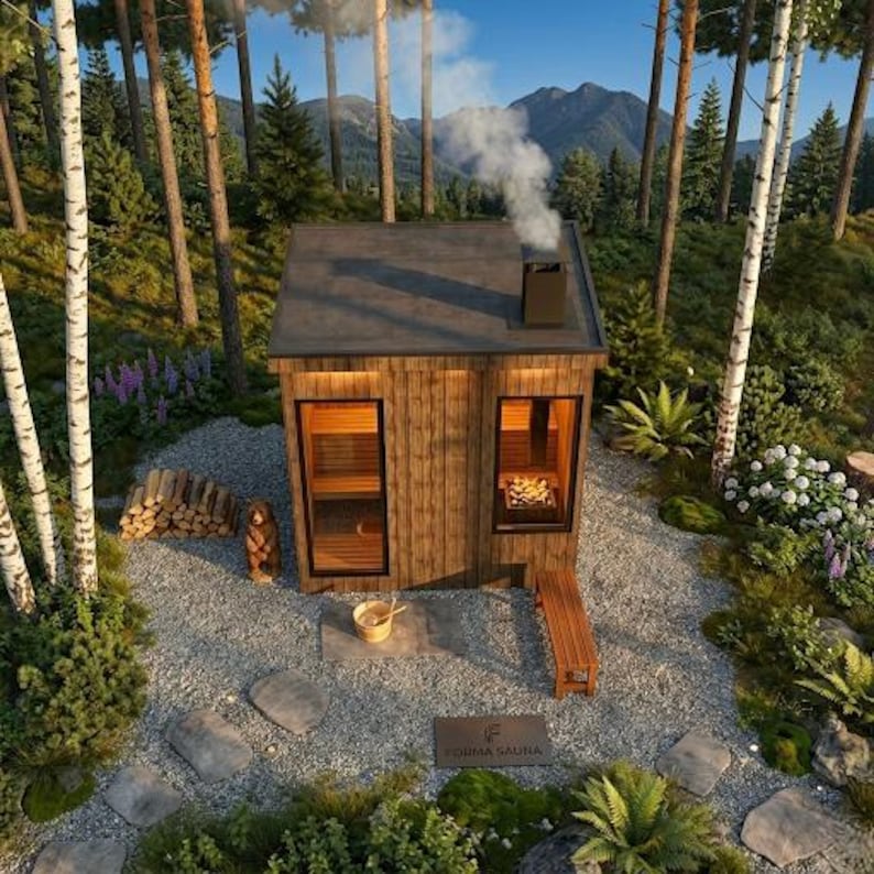 DIY Modern Outdoor Sauna Plans | 4 Person DIY Cabin Blueprint (Instant Download) Woodworking Blueprint - Step-by-Step Plan thumbnail 4