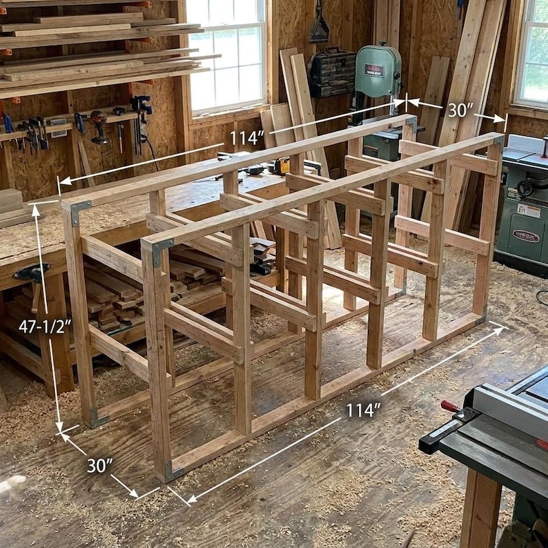 DIY DIY 27 Gallon Tote Rack Plans PDF | Garage Storage Bin Rack Blueprint | 10-Tote Sliding Rail System | Woodworking Plans Woodworking Blueprint - Step-by-Step Plan thumbnail 3