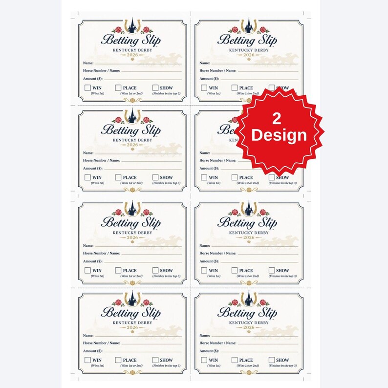 DIY Kentucky Derby 2026 Betting Slips, Printable Wagering Tickets, Derby Party Game (PDF) Woodworking Blueprint - Step-by-Step Plan thumbnail 3