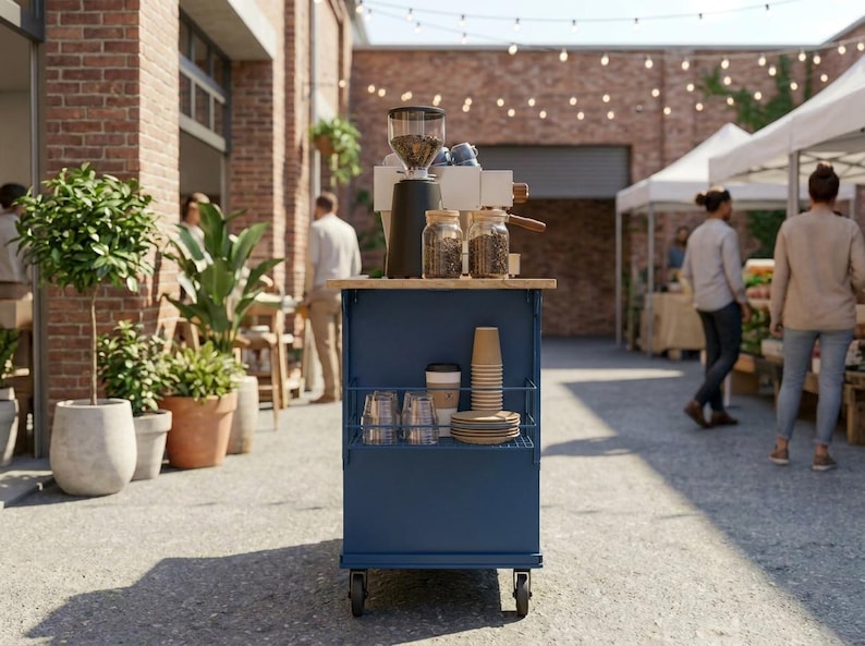 DIY DIY Collapsible Coffee Cart Plans PDF | Folding Mobile Bar Blueprint | Vendor Cart Woodworking Plans | Imperial & Metric Woodworking Blueprint - Step-by-Step Plan thumbnail 5