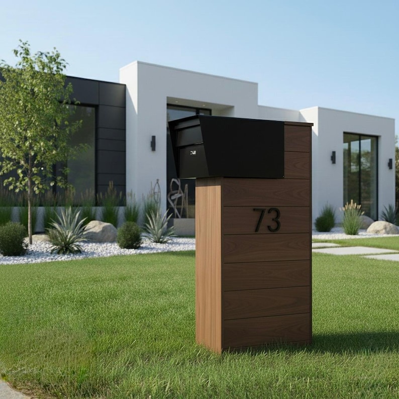 DIY Modern Mailbox Stand Plans: DIY Wooden Post with Planter (PDF Download) Woodworking Blueprint - Step-by-Step Plan thumbnail 5