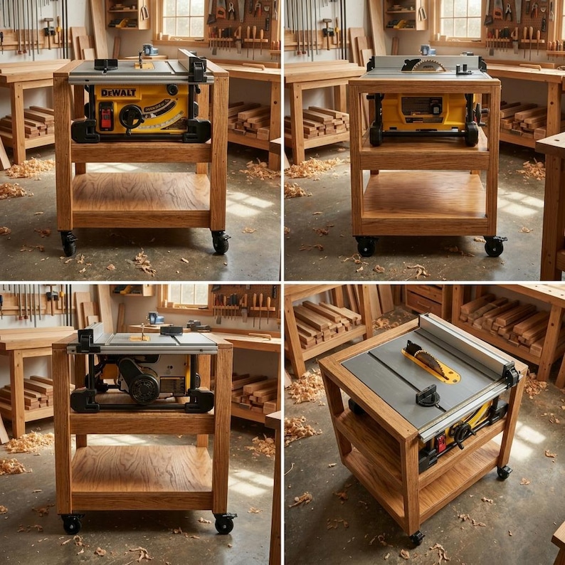 DIY Mobile Miter Saw Station Plans | Rolling Tool Cart Blueprint (PDF Download) Woodworking Blueprint - Step-by-Step Plan thumbnail 6