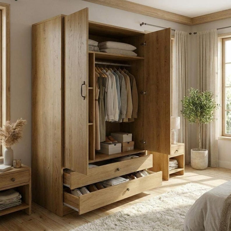 DIY DIY Wardrobe Plans | Montessori Kids Closet Blueprint (PDF Download) Woodworking Blueprint - Step-by-Step Plan thumbnail 5
