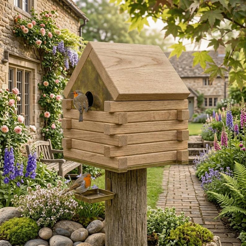 DIY Log Cabin Birdhouse Plans PDF | Large Birdhouse Blueprint | Purple Martin Bird House DIY | Fancy Birdhouse Woodworking Plans to Build Woodworking Blueprint - Step-by-Step Plan thumbnail 4