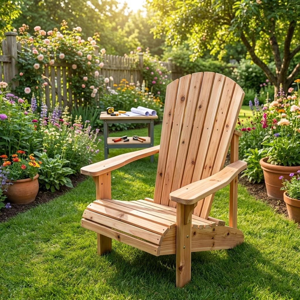 Folding Adirondack Chair Plans | Classic Outdoor Woodworking PDF
