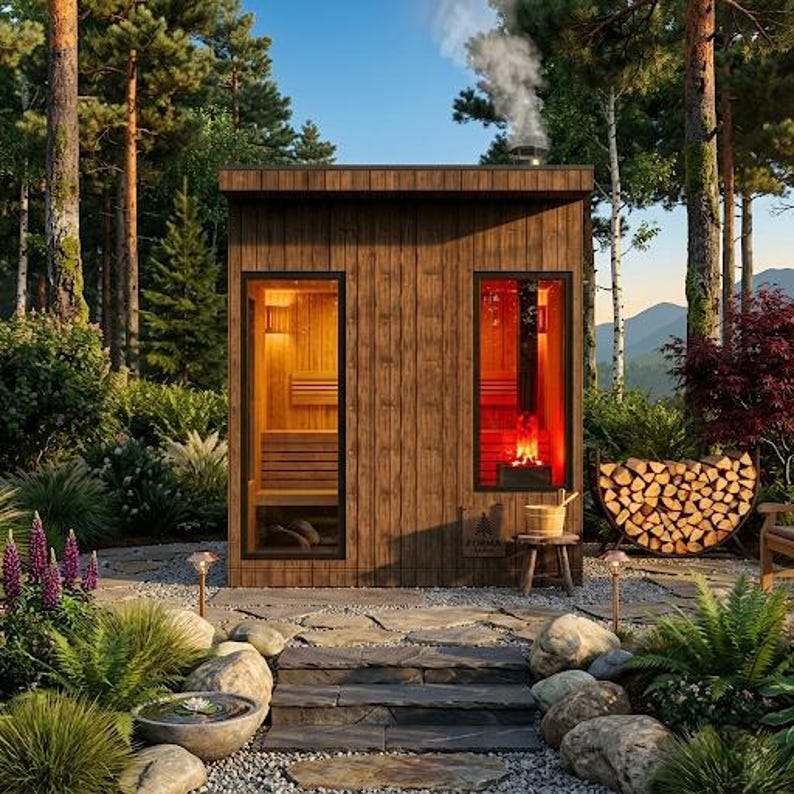 DIY Modern Outdoor Sauna Plans | 4 Person DIY Cabin Blueprint (Instant Download) Woodworking Blueprint - Step-by-Step Plan thumbnail 3