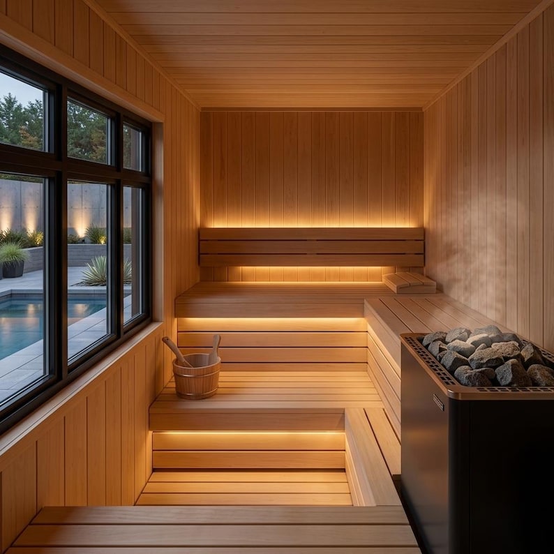 DIY Modern Outdoor Sauna Plans | DIY Cedar Backyard Sauna With Window (PDF Download) Woodworking Blueprint - Step-by-Step Plan thumbnail 7