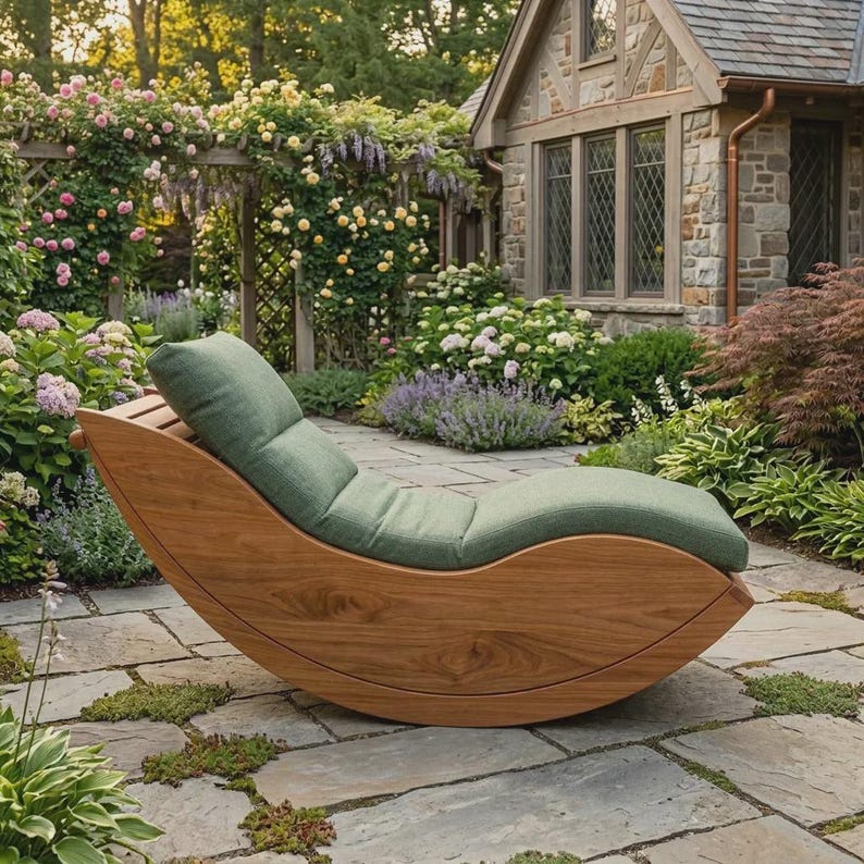 DIY Arc Rocking Lounger Chair Plans, Ergonomic Zero-Gravity Lounger Blueprint (PDF Download) Woodworking Blueprint - Step-by-Step Plan thumbnail 5