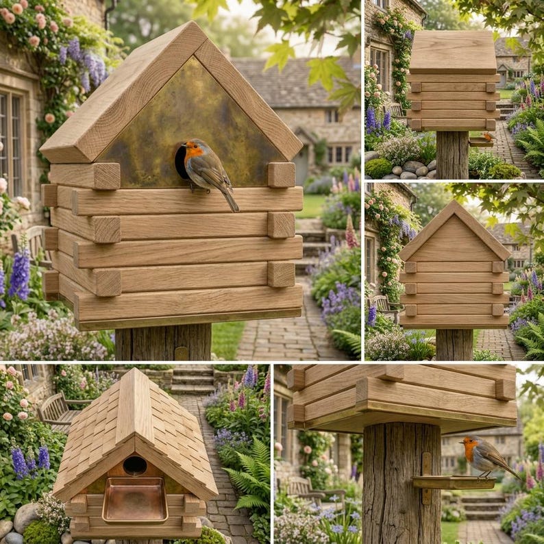 DIY Log Cabin Birdhouse Plans PDF | Large Birdhouse Blueprint | Purple Martin Bird House DIY | Fancy Birdhouse Woodworking Plans to Build Woodworking Blueprint - Step-by-Step Plan thumbnail 3