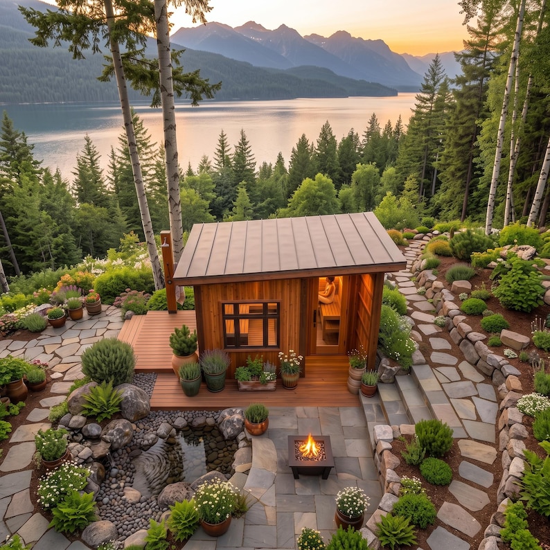 DIY DIY Modern Outdoor Sauna Plans PDF | Backyard Blueprint With Window & Shower Porch | Digital Download Woodworking Blueprint - Step-by-Step Plan thumbnail 5