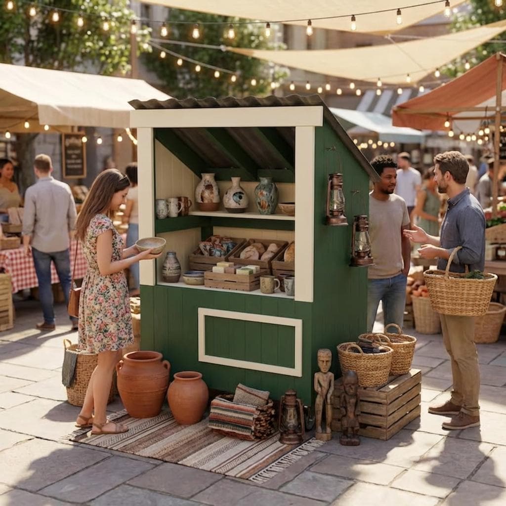 DIY Farmstand Plans | Mobile Market Stall Woodworking Build Guide (PDF Download)