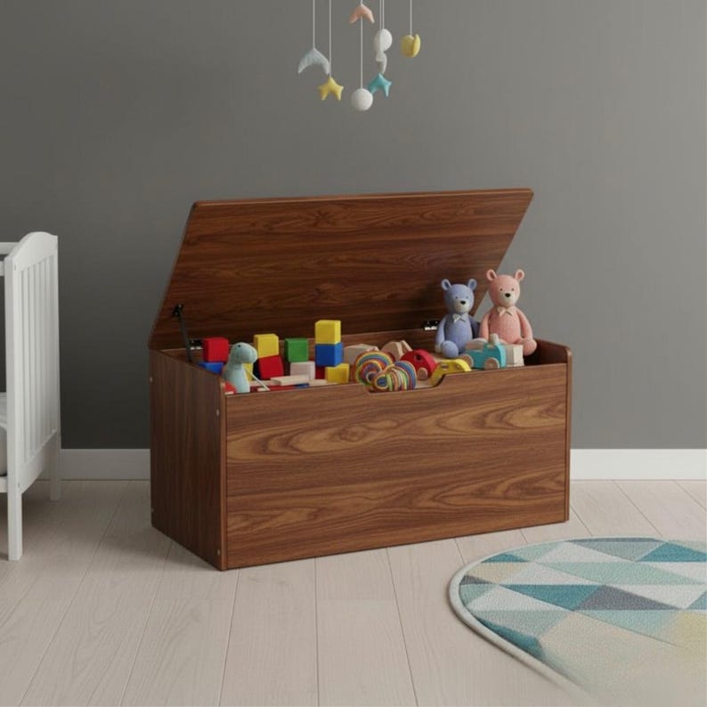 DIY Modern Storage Bench Plan: DIY Wooden Chest (PDF) Woodworking Blueprint - Step-by-Step Plan thumbnail 1