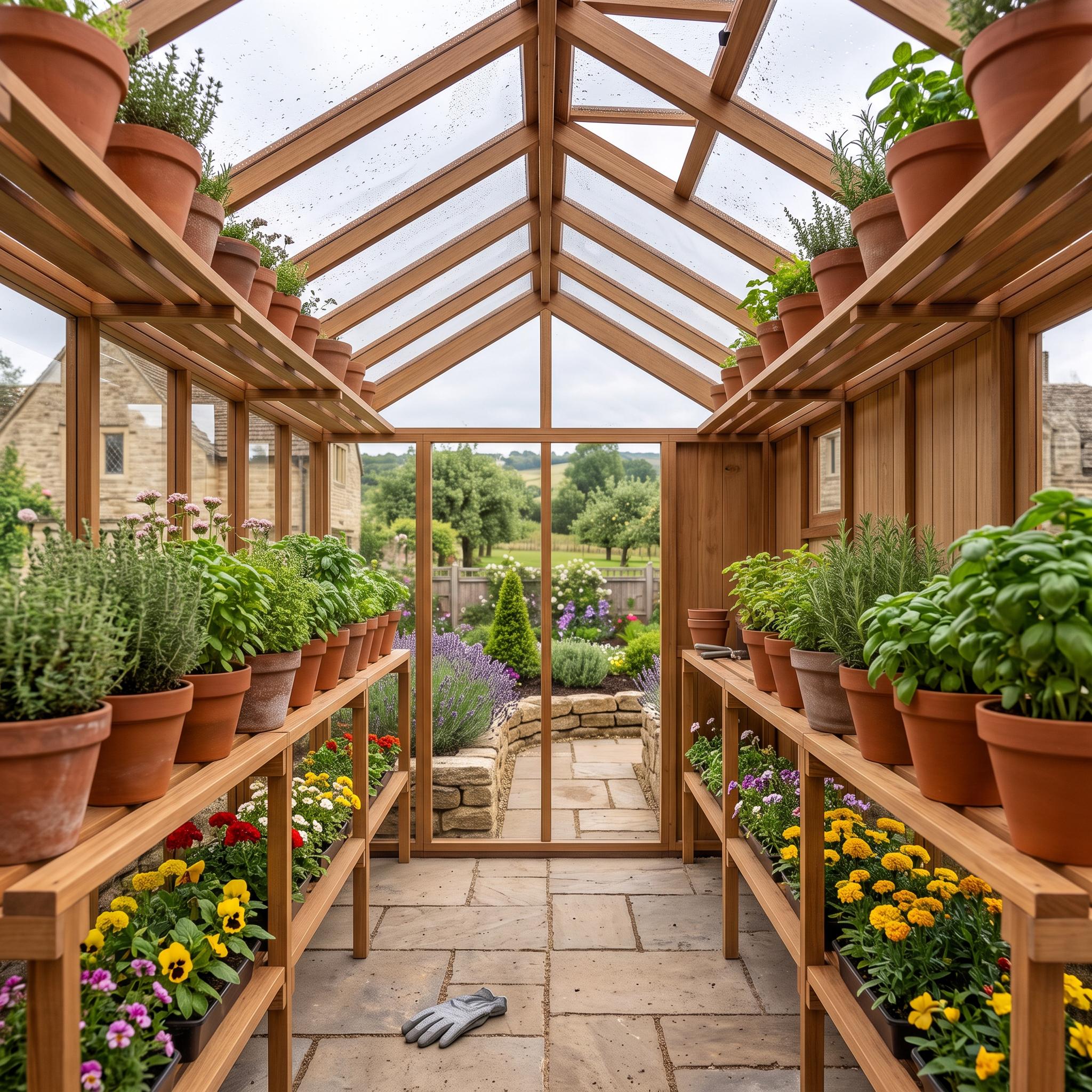 DIY Lean-To Greenhouse Plans — Dimension diagram