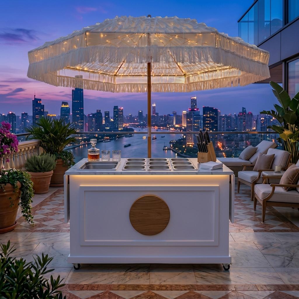 DIY Mobile Bar Cart Plans | Foldable Serving Station (PDF Download)