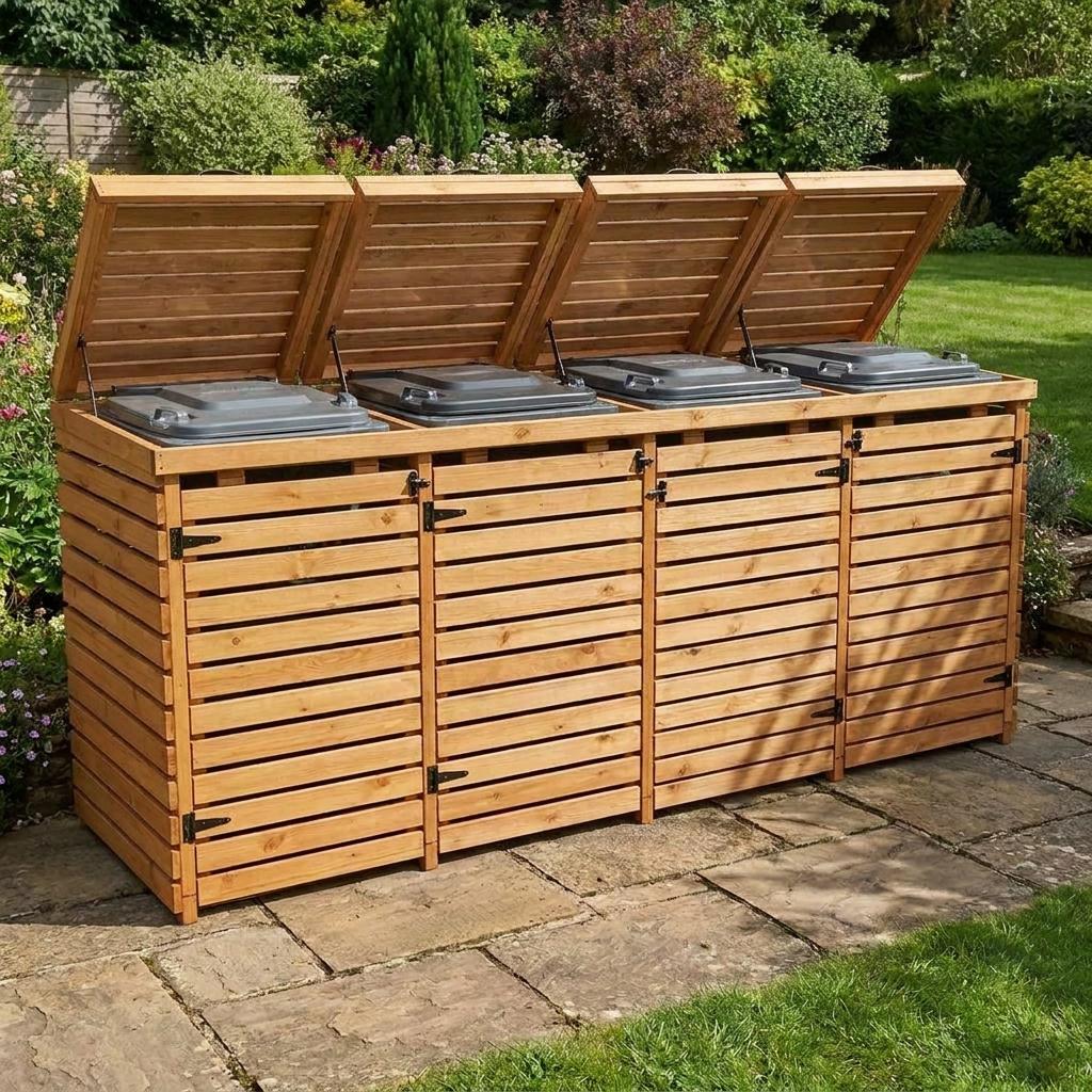 Four Wheelie Bin Storage Plans — Finished build photo