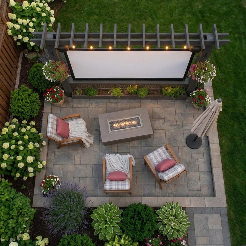DIY DIY Outdoor TV Stand Plans | Pergola Backyard Cinema Frame (PDF Download) Woodworking Blueprint - Step-by-Step Plan thumbnail 5