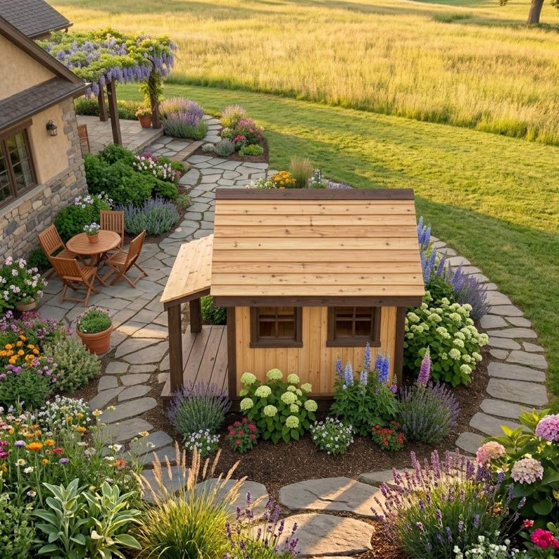 DIY Large Dog House Plans | Rustic Cabin Style Pet Kennel Blueprint (PDF Download) Woodworking Blueprint - Step-by-Step Plan thumbnail 4
