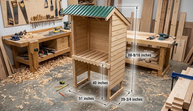 DIY DIY Farm Stand Plans PDF | Wooden Produce Stand Plans | Roadside Market Stand | Flower & Bakery Display | Digital Download Woodworking Blueprint - Step-by-Step Plan thumbnail 2