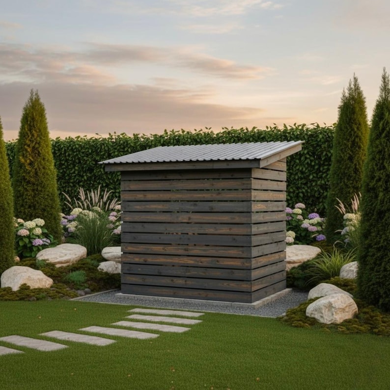 DIY 8x10 Firewood Shed Plans: DIY Sloped Roof Woodshed (PDF Download) Woodworking Blueprint - Step-by-Step Plan thumbnail 3