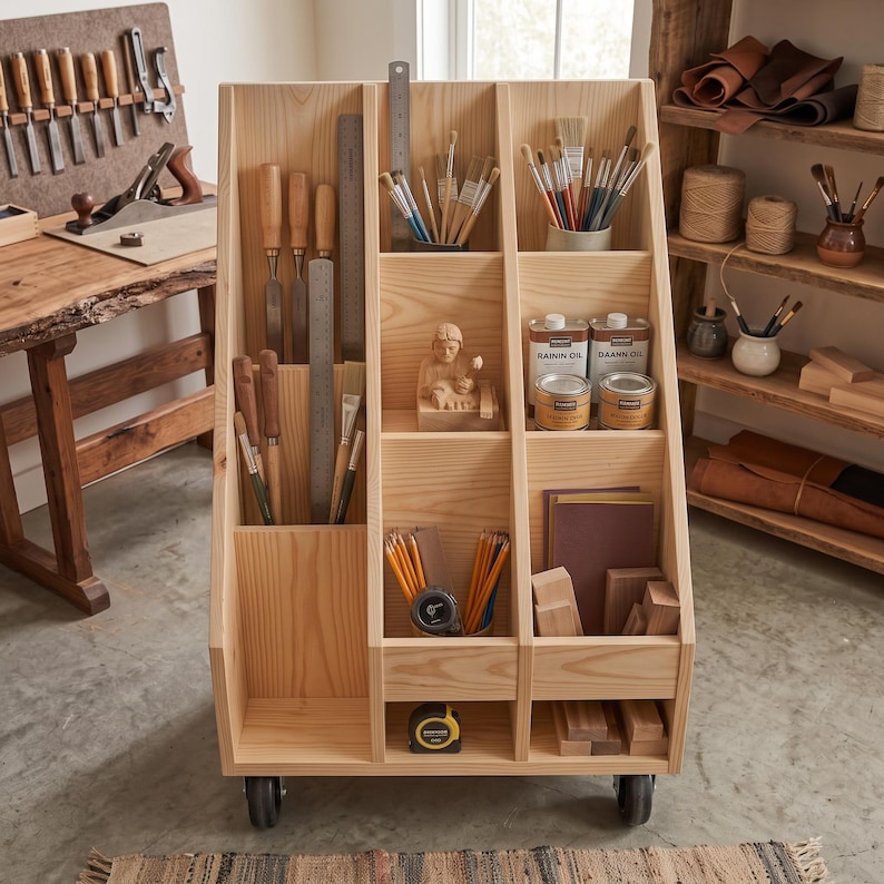 DIY DIY Rolling Plywood Cart Plans | Mobile Woodshop Organizer (PDF Blueprint) Woodworking Blueprint - Step-by-Step Plan thumbnail 7