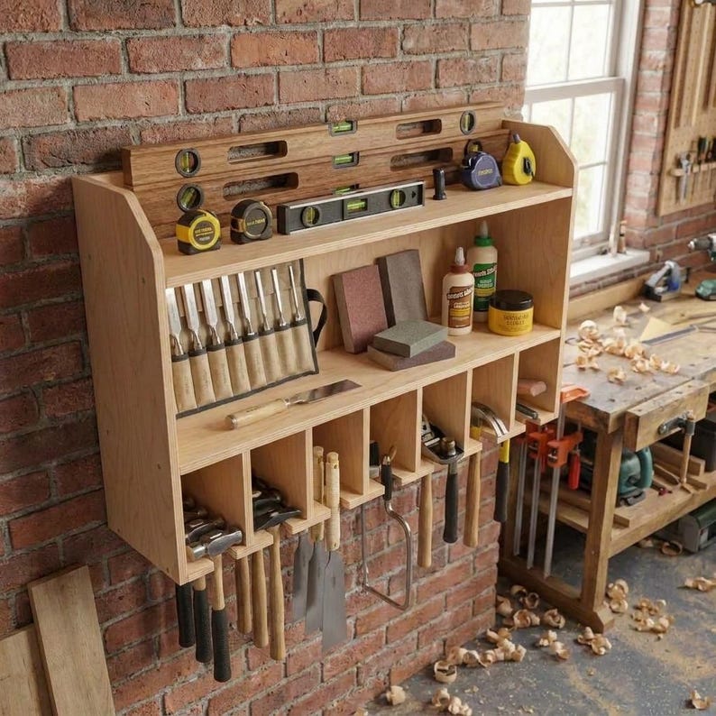 DIY DIY Cordless Drill Storage Organizer Plans PDF | Power Tool Rack Blueprint | Battery Charging Station | Garage Workshop Shelf Woodworking Blueprint - Step-by-Step Plan thumbnail 7