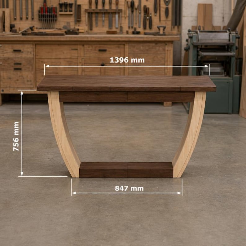 DIY Midcentury Modern Dining Table Plans | Curved Leg Woodworking Blueprint (PDF Download) Woodworking Blueprint - Step-by-Step Plan thumbnail 2