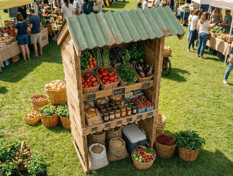DIY DIY Farm Stand Plans PDF | Wooden Produce Stand Plans | Roadside Market Stand | Flower & Bakery Display | Digital Download Woodworking Blueprint - Step-by-Step Plan thumbnail 5