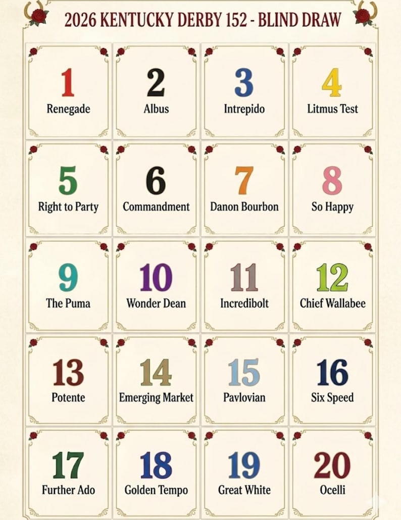 DIY Kentucky Derby 2026 Party Game – Horse Draw Sweepstakes Board (PDF Printable) Woodworking Blueprint - Step-by-Step Plan thumbnail 2