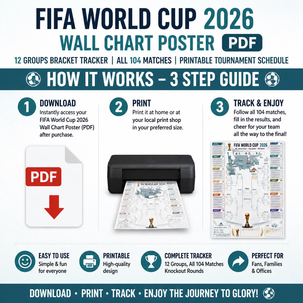 FIFA World Cup 2026 Bracket Tracker Poster — Cut list and material detail