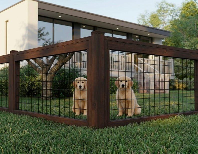 DIY DIY Modern Wood & Metal Fence Plan: Beginner-Friendly (PDF) Woodworking Blueprint - Step-by-Step Plan thumbnail 4