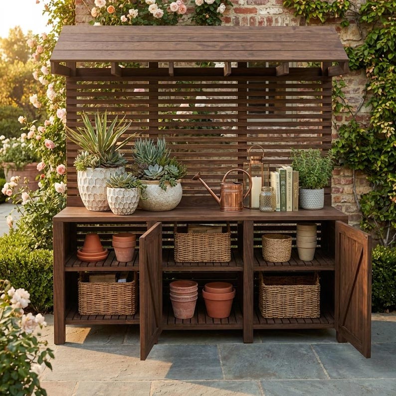 DIY DIY Potting Bench Plans with Storage | Garden Workbench Blueprint (PDF Download) Woodworking Blueprint - Step-by-Step Plan thumbnail 5
