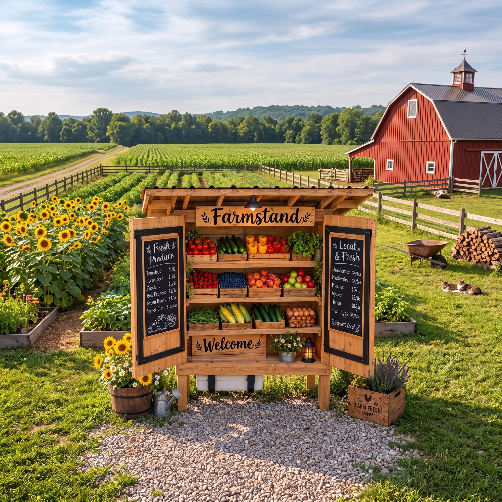 DIY Farmstand Plans PDF | Wheelable Flower Cart & Bakery Stand Blueprint (Digital Download)