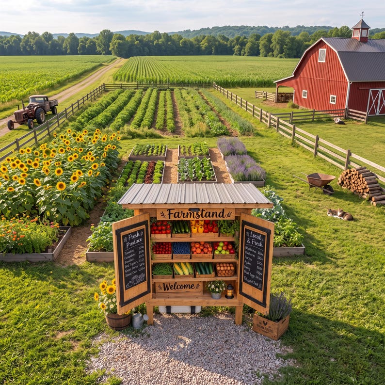 DIY DIY Farmstand Plans PDF | Wheelable Flower Cart & Bakery Stand Blueprint (Digital Download) Woodworking Blueprint - Step-by-Step Plan thumbnail 7