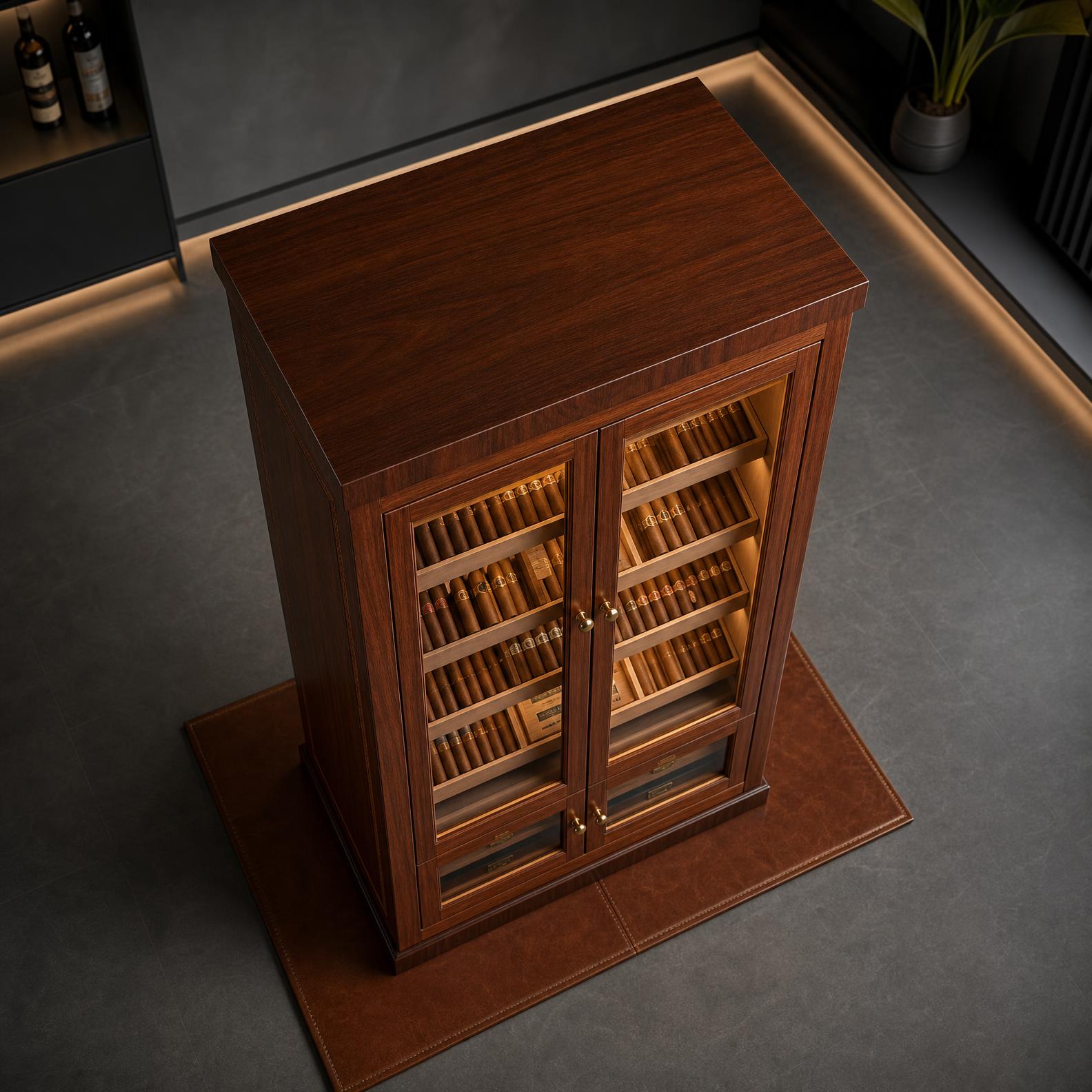 Large Cigar Humidor Cabinet Plan — Cut list and material detail