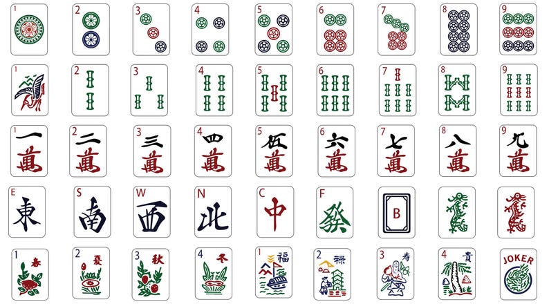 DIY American Mahjong Tile SVG PNG Bundle, Cricut Pattern Files (Digital Download) Woodworking Blueprint - Step-by-Step Plan thumbnail 2