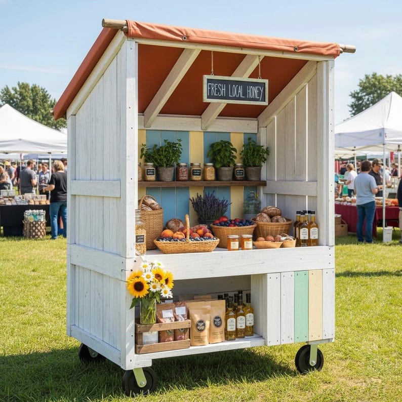 DIY DIY Farmstand Plans: Portable Roadside Market Cart (Digital Download) Woodworking Blueprint - Step-by-Step Plan thumbnail 5