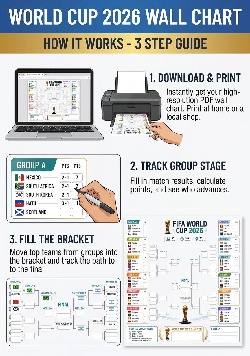 FIFA World Cup 2026 Bracket Poster — Cut list and material detail