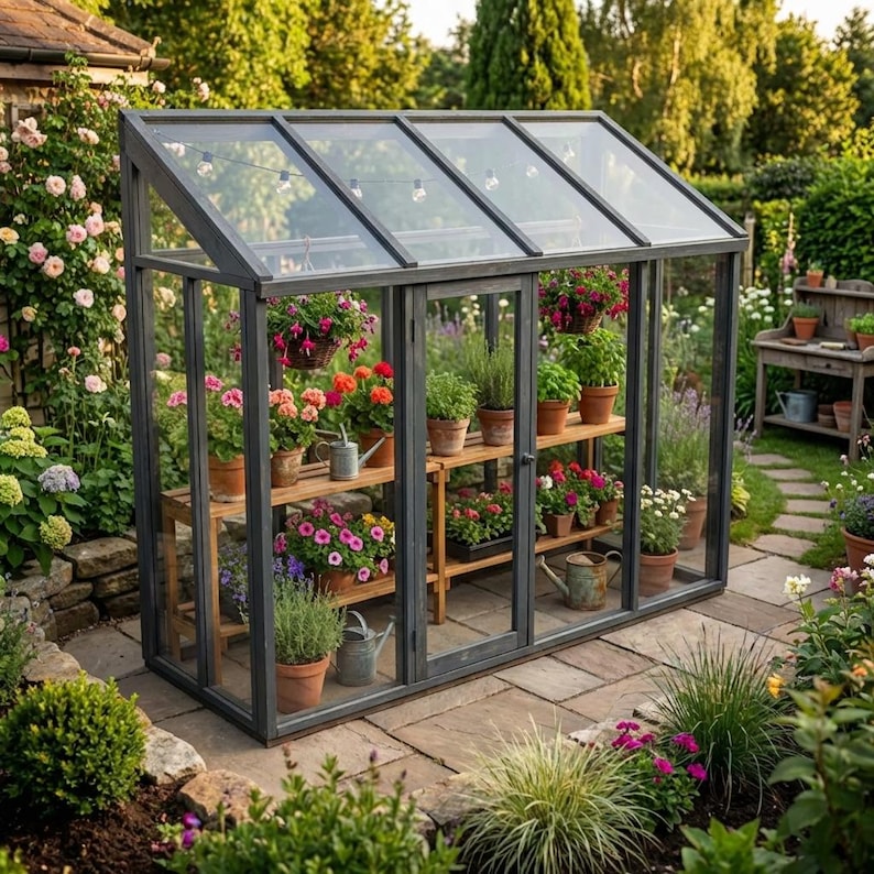 DIY DIY Lean-To Greenhouse Plans | Wood Patio Garden Glasshouse Blueprint (PDF Download) Woodworking Blueprint - Step-by-Step Plan thumbnail 6
