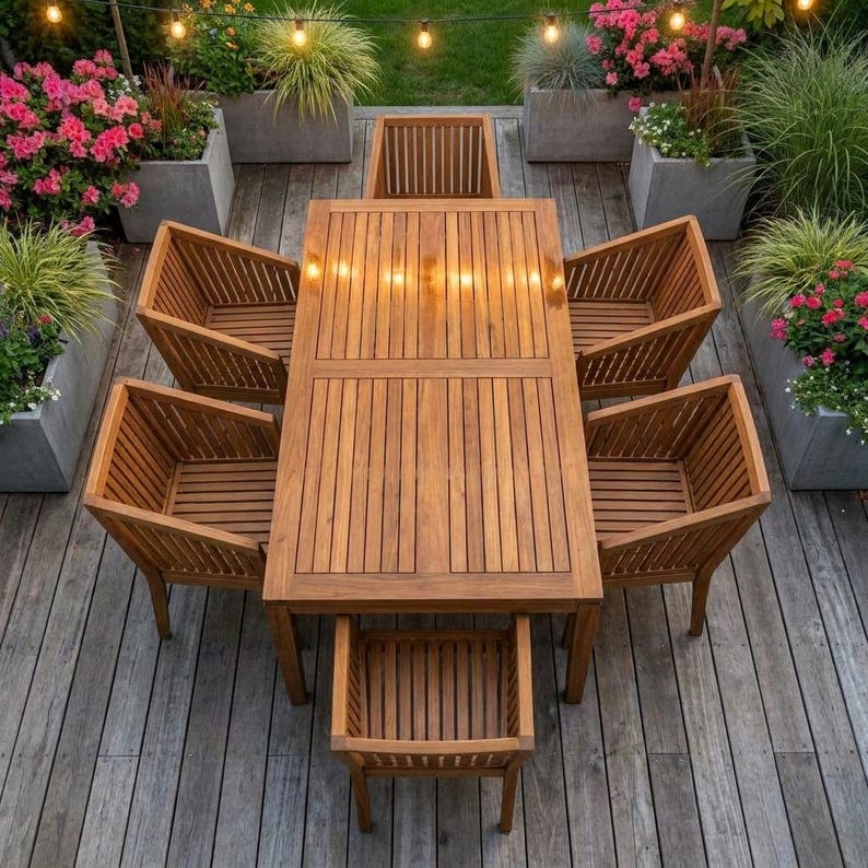 DIY Outdoor Dining Set Plans | Table and Six Chairs Woodworking Blueprint (PDF Download) Woodworking Blueprint - Step-by-Step Plan thumbnail 4