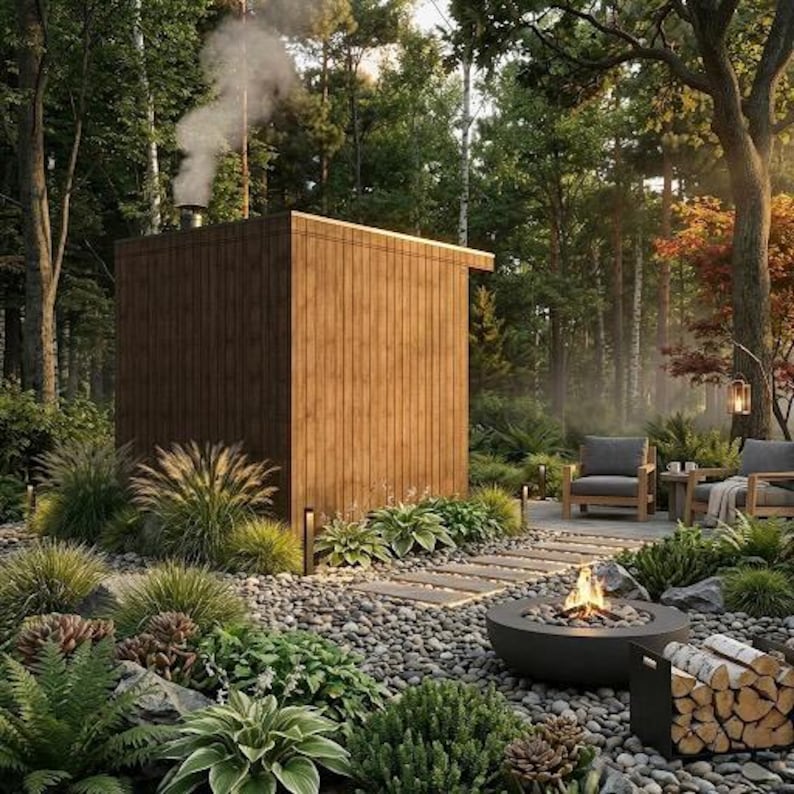 DIY Modern Outdoor Sauna Plans | 4 Person DIY Cabin Blueprint (Instant Download) Woodworking Blueprint - Step-by-Step Plan thumbnail 5