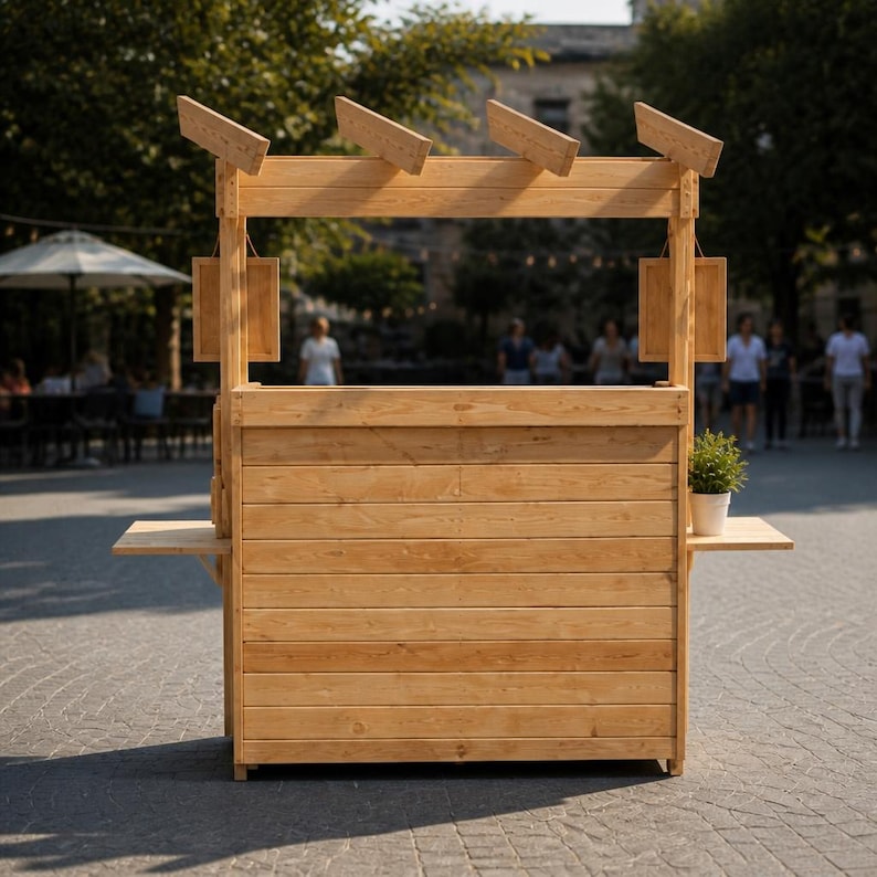 DIY Collapsible Food Cart Plans | Mobile Coffee, Charcuterie, Dessert Blueprint (PDF) Woodworking Blueprint - Step-by-Step Plan thumbnail 7